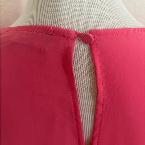 Marled Vibrant Pink Blouse - Picture 4 of 8